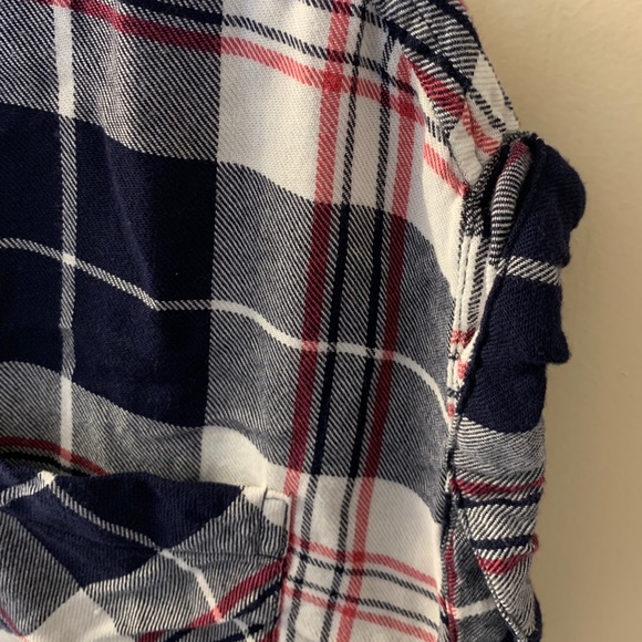 GAP | Drapey Plaid Popover Blouse - Picture 2 of 7